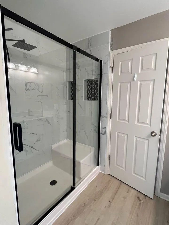 Bathroom Full Reno - Shower Enclosure, Tile, Sink, Floor, New Toliet - Image 2