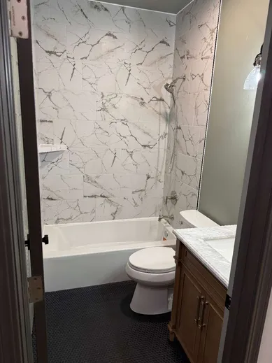 Full Bathroom Remodel – New Vanity, Fixtures, Tile & More